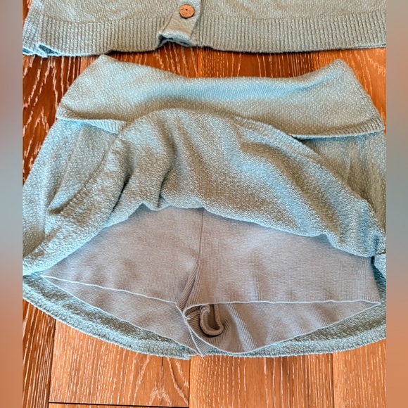 Free People Ameena Sweater Skort outfit light blue size medium - Picture 4 of 8